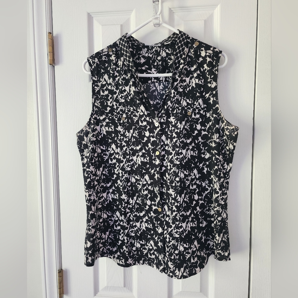 NY&CO.-Black/White Blouse